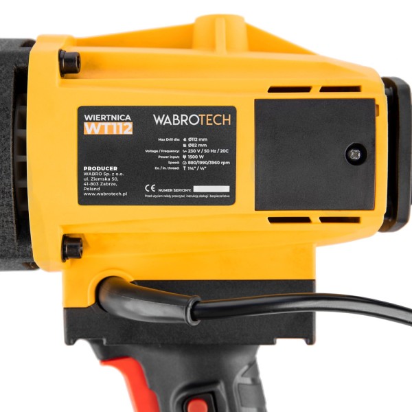 Wiertnica WABROTECH WT112 ręczna - widok boczny